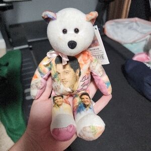 Colorful Teddy Bear with Celebrity Print